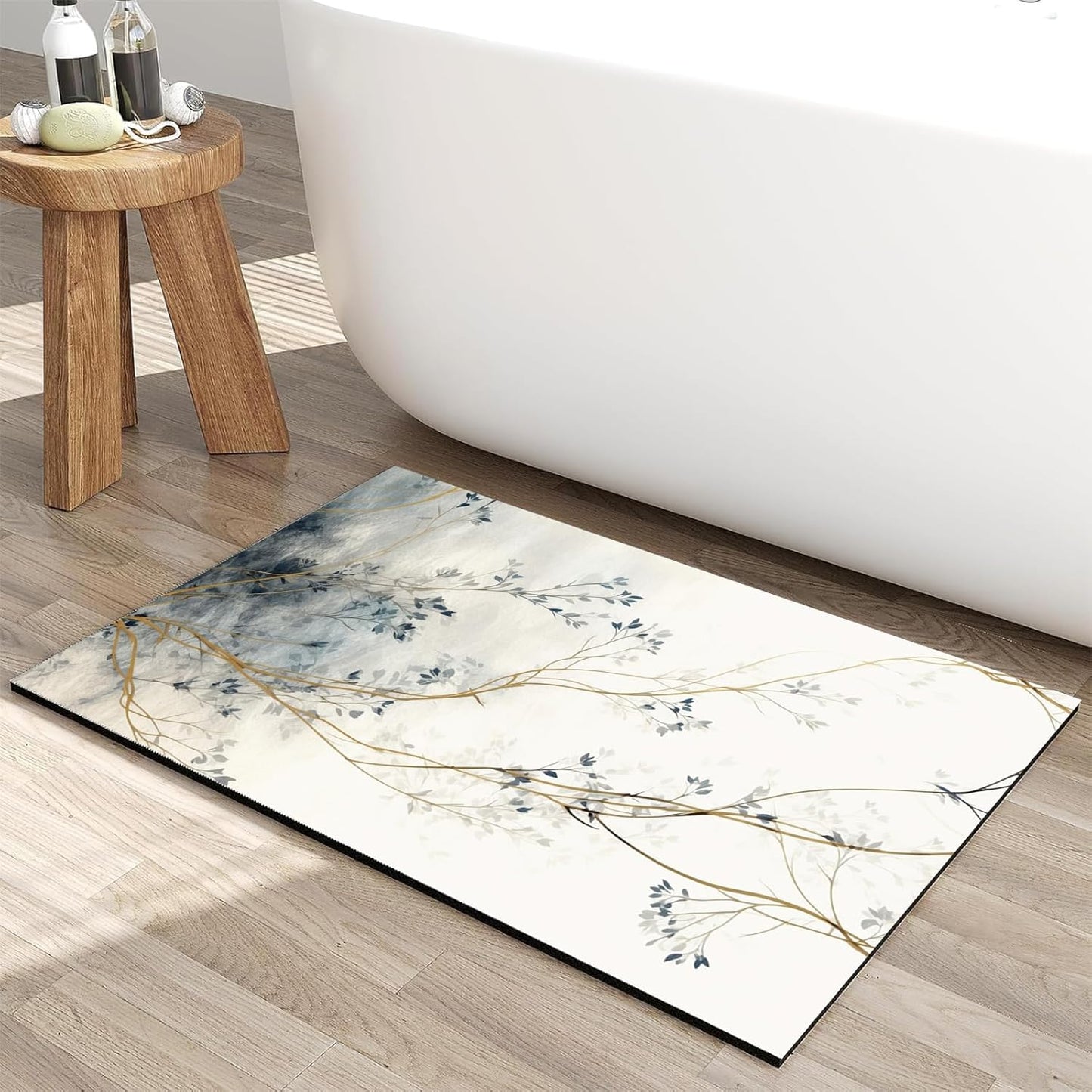 Bath Mat, 3 x 5ft, Ultra Soft and Non-Slip Bathroom Rugs, Water Absorbent and Machine Washable Bath Rug for Bathroom, Shower, and Tub
